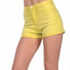 Blank NYC high rise denim short lime